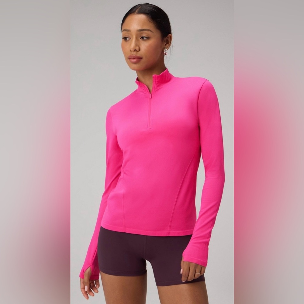 FeatherTech+ Half-Zip Pullover Jacket Pink Crush XXL Fabletics NWT